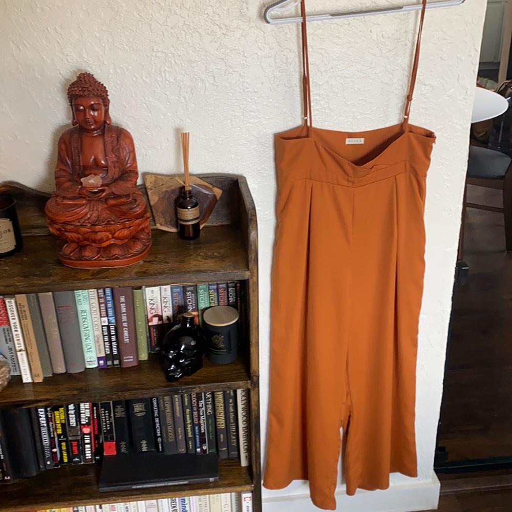 High Waisted Orange Slacks - size s -